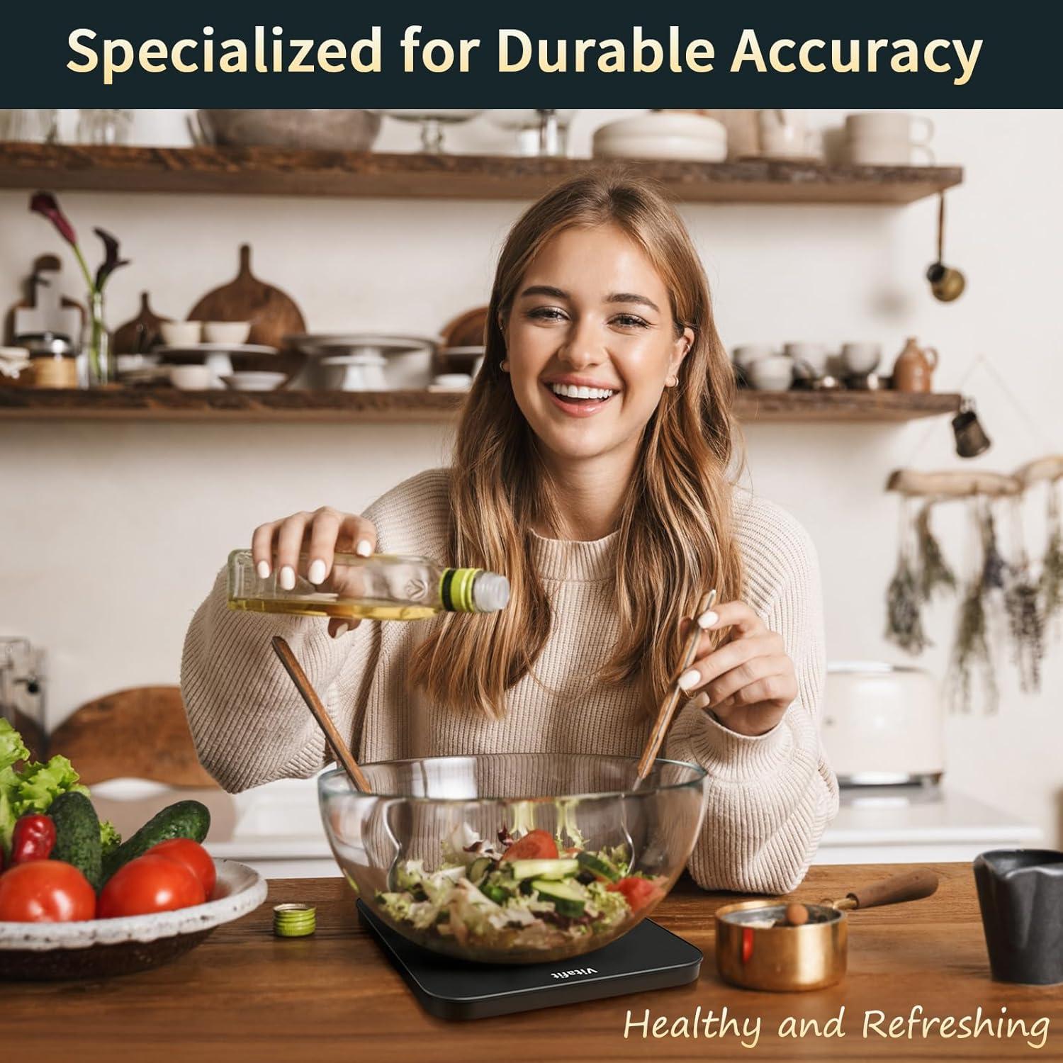 Balanza Digital de Cocina Vitafit 15kg Alta Precisión LED