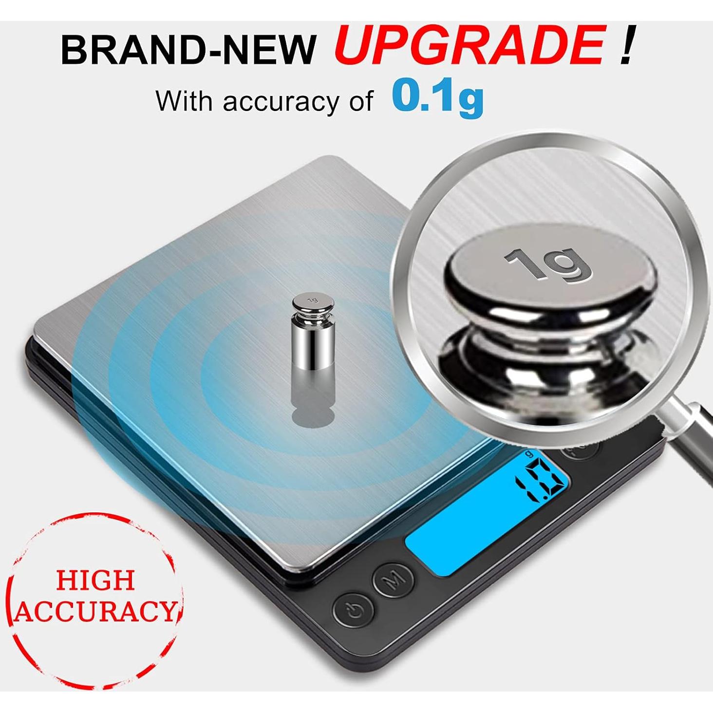 Escala de Cocina Digital YONCON 3000g 0.1g Alta Precisión