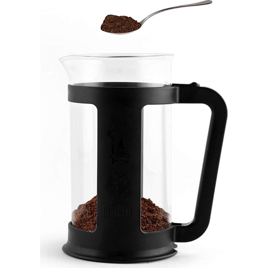 Prensa de café Bialetti Smart 1L, vidrio borosilicato, negro