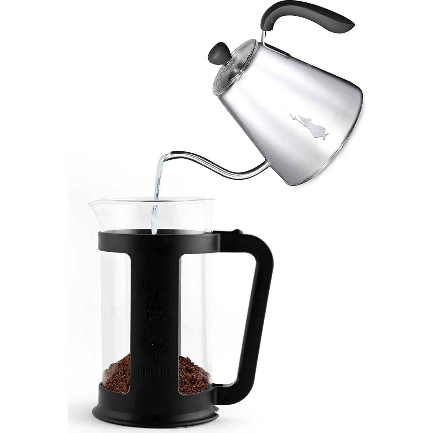 Prensa de café Bialetti Smart 1L, vidrio borosilicato, negro