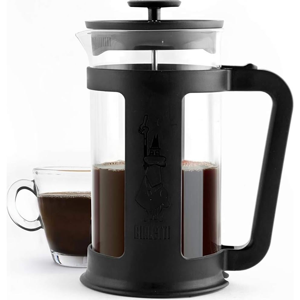 Prensa de café Bialetti Smart 1L, vidrio borosilicato, negro