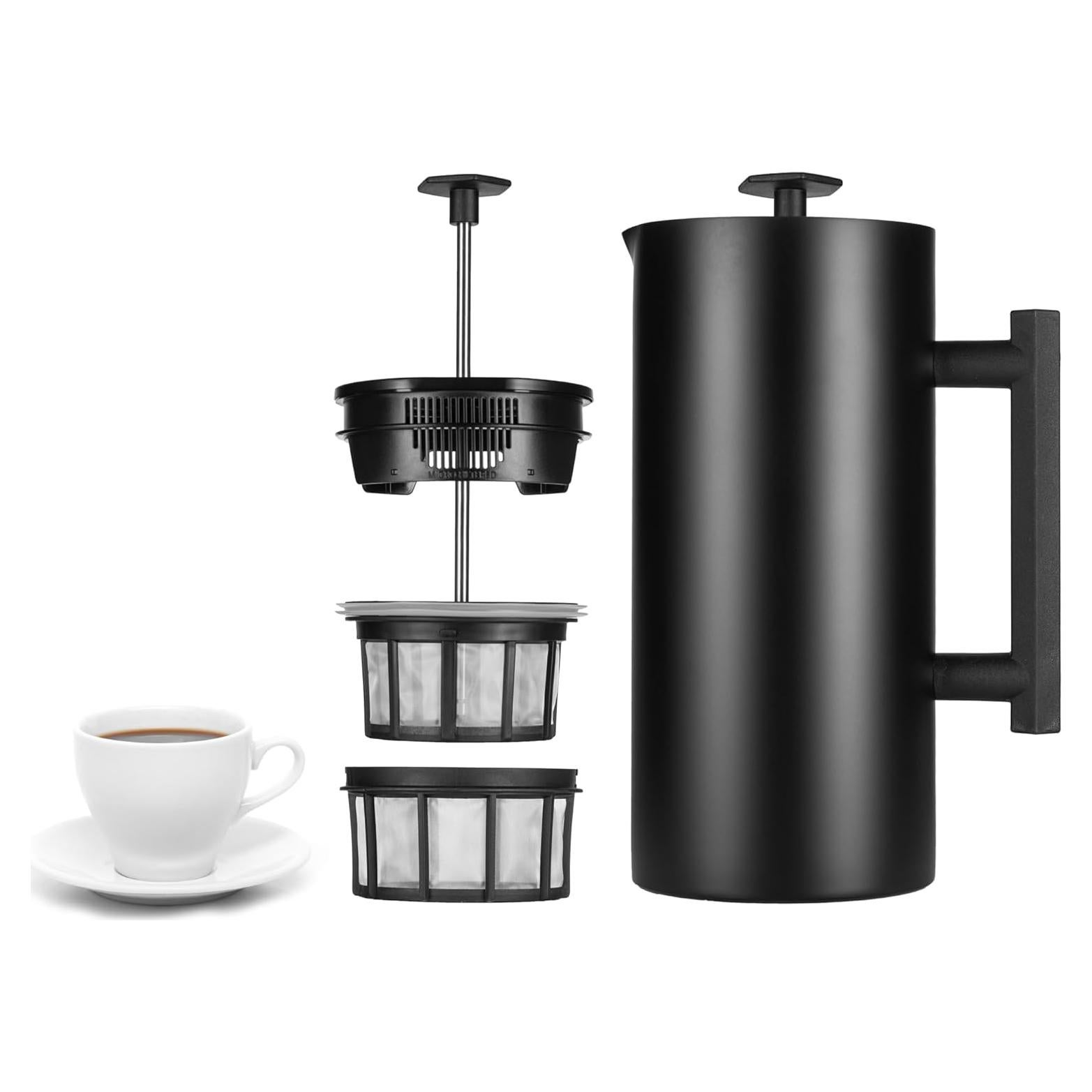 Cafetera Prensa Francesa ESPRO P6 32 oz Acero Inoxidable Negro Mate