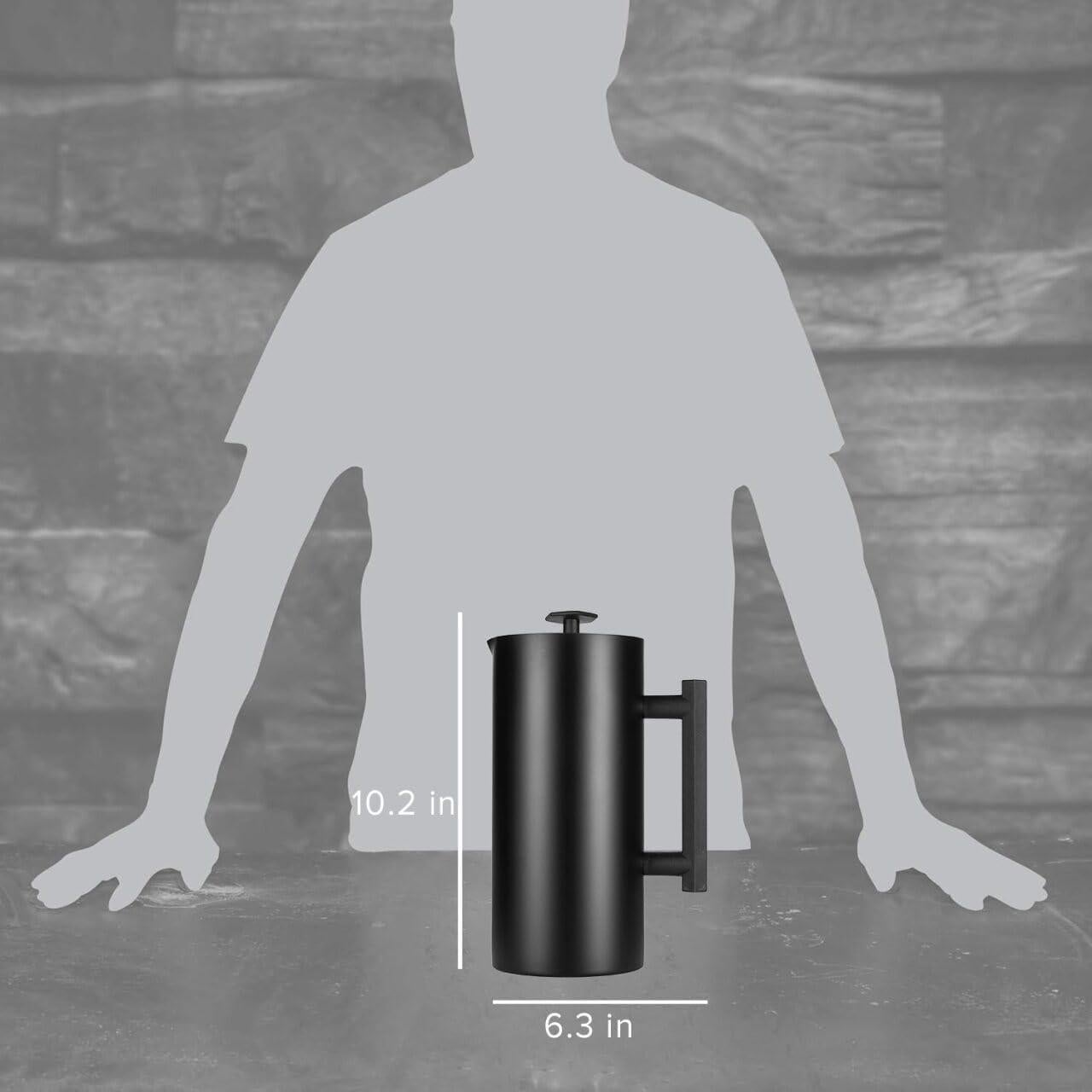 Cafetera Prensa Francesa ESPRO P6 32 oz Acero Inoxidable Negro Mate