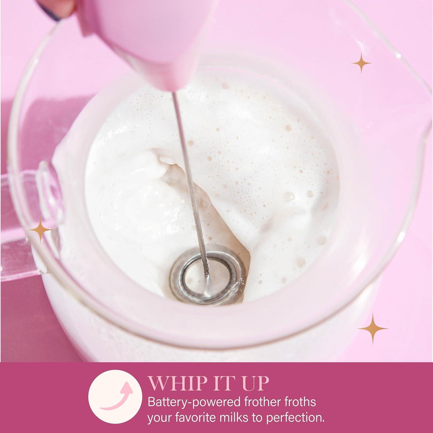 Juego de Regalo Prensa Francesa 8 Tazas y Espumador Paris Hilton Rosa