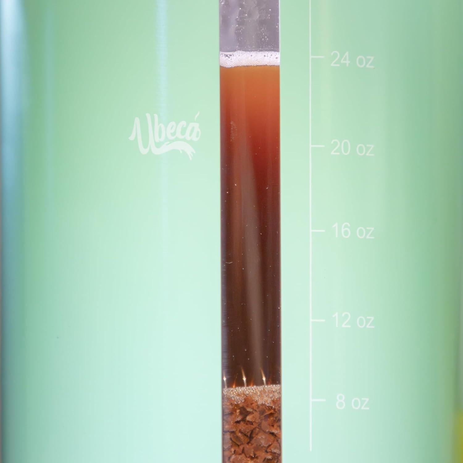 Prensa Francesa Ubeca 1L Verde Menta Vidrio Borosilicato