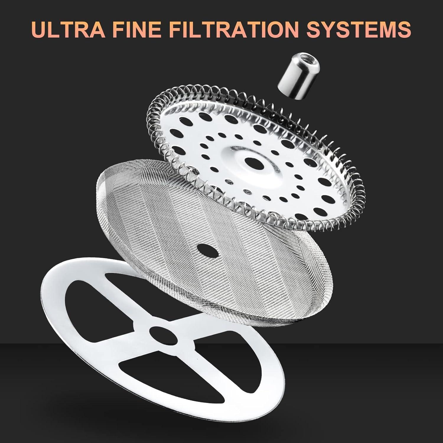 Cafetera Prensa Francesa PARACITY 350ml Acero Inoxidable Vidrio