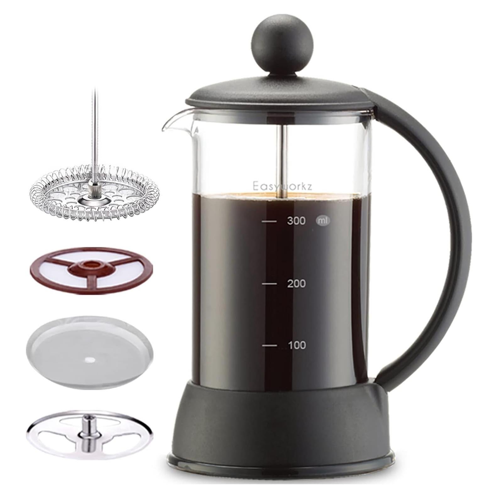 Cafetera Prensa Francesa Easyworkz 350ml Vidrio Borosilicato