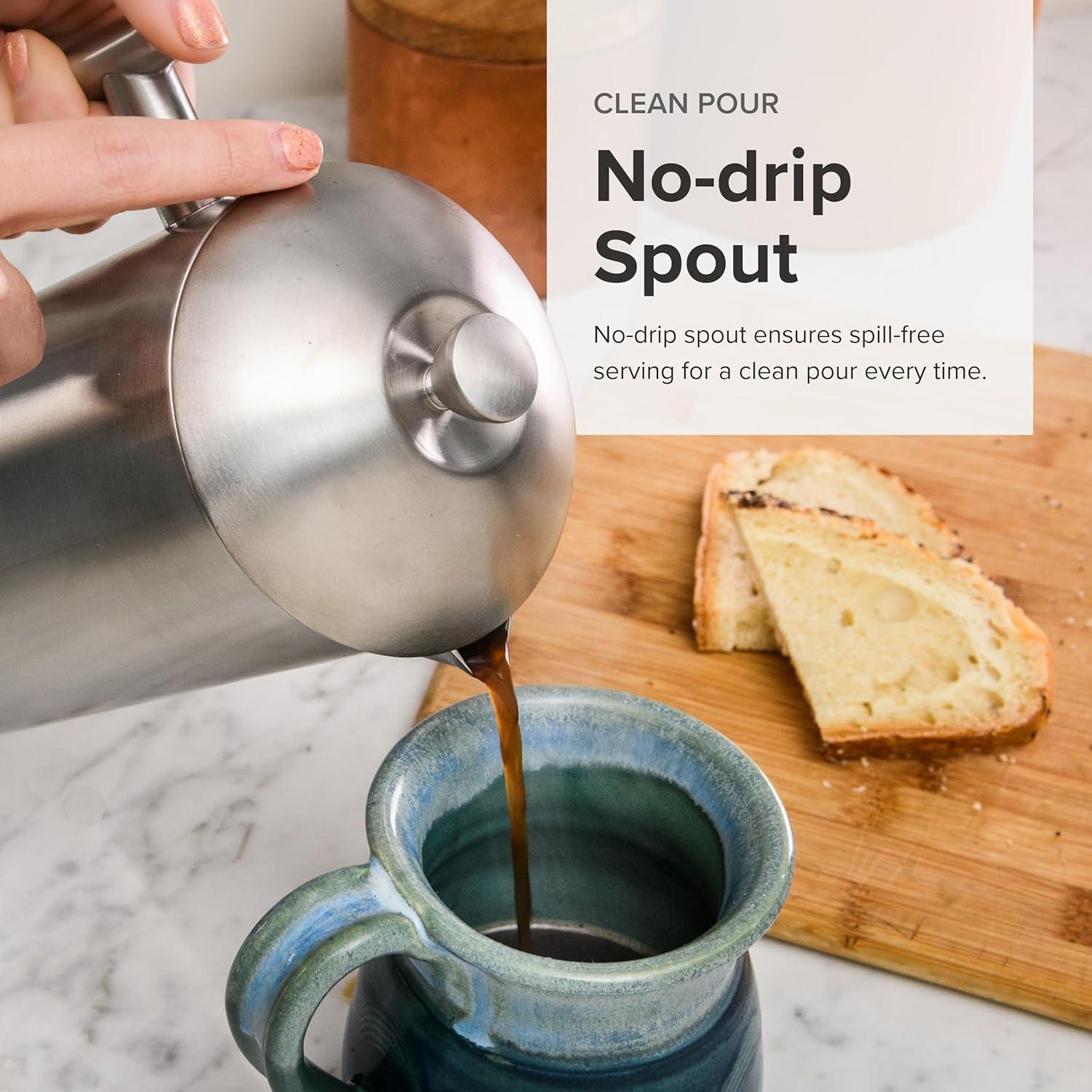 Prensa Francesa de Café Frieling 23 Oz Acero Inoxidable Doble Pared