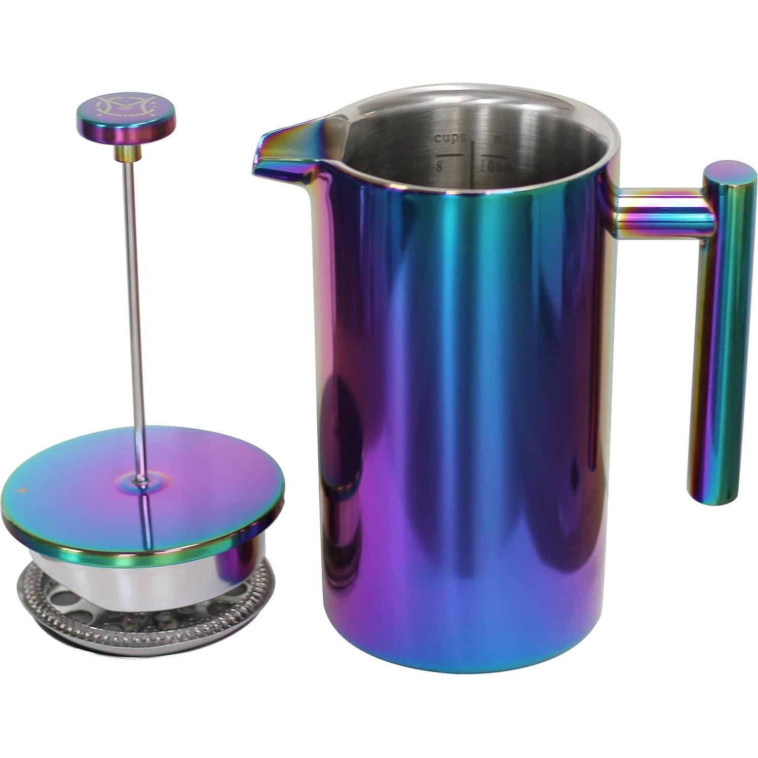 Cafetera Prensa Francesa Magicafé 34oz Acero Inoxidable Doble Pared