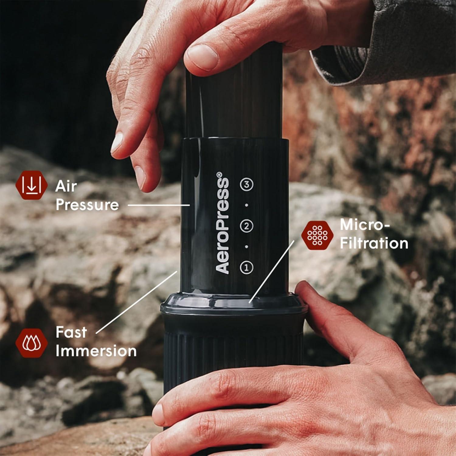 Cafetera AeroPress Go Gris - Prensa Francesa Portátil 317g