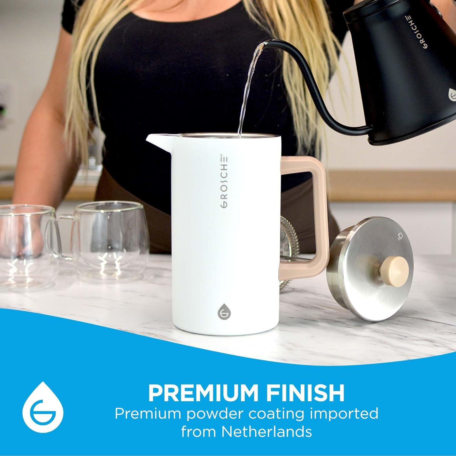 Cafetera Prensa Francesa GROSCHE Dublin Acero Inoxidable 8 Tazas