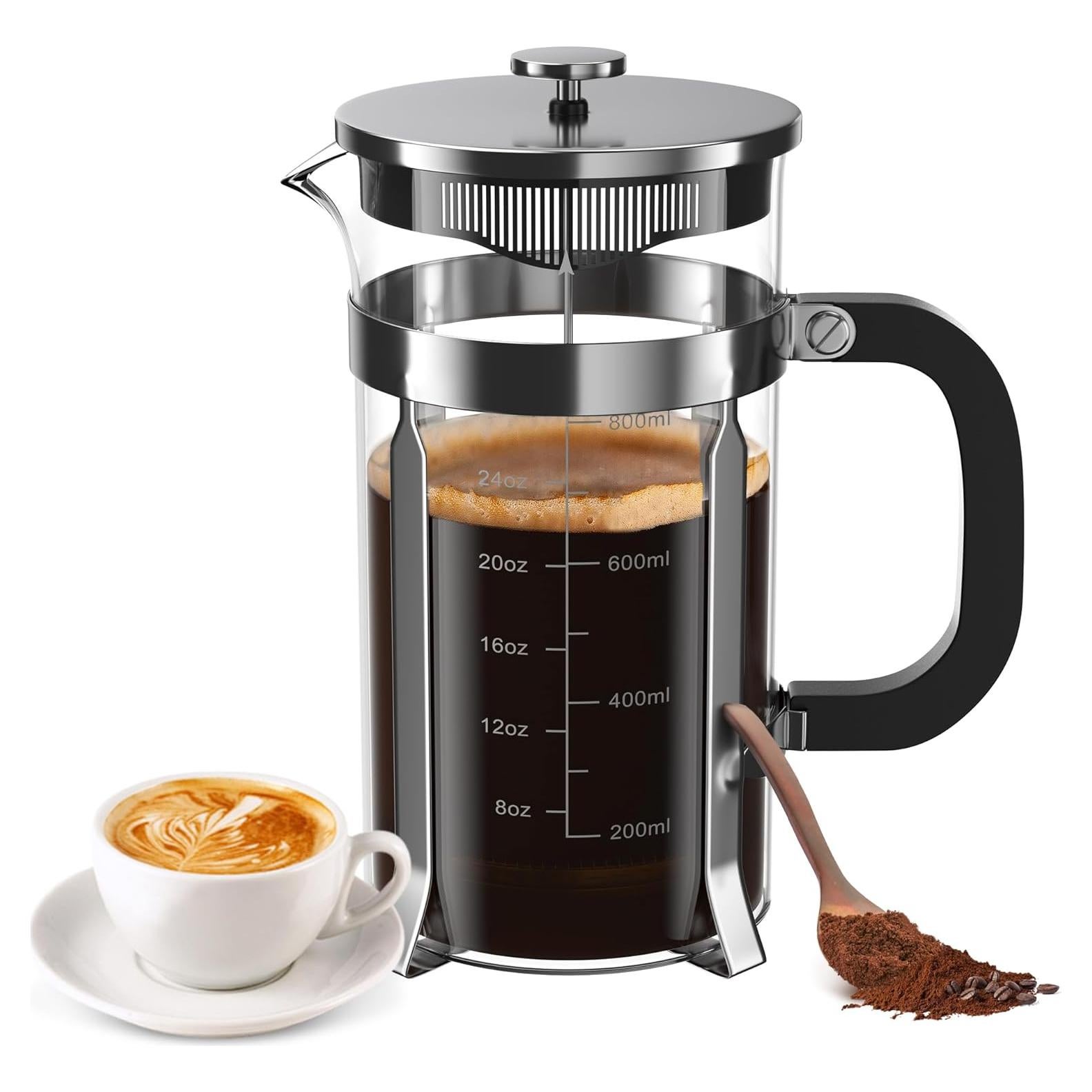 Cafetera Prensa Francesa BeanNest 1L Acero Inoxidable Plata