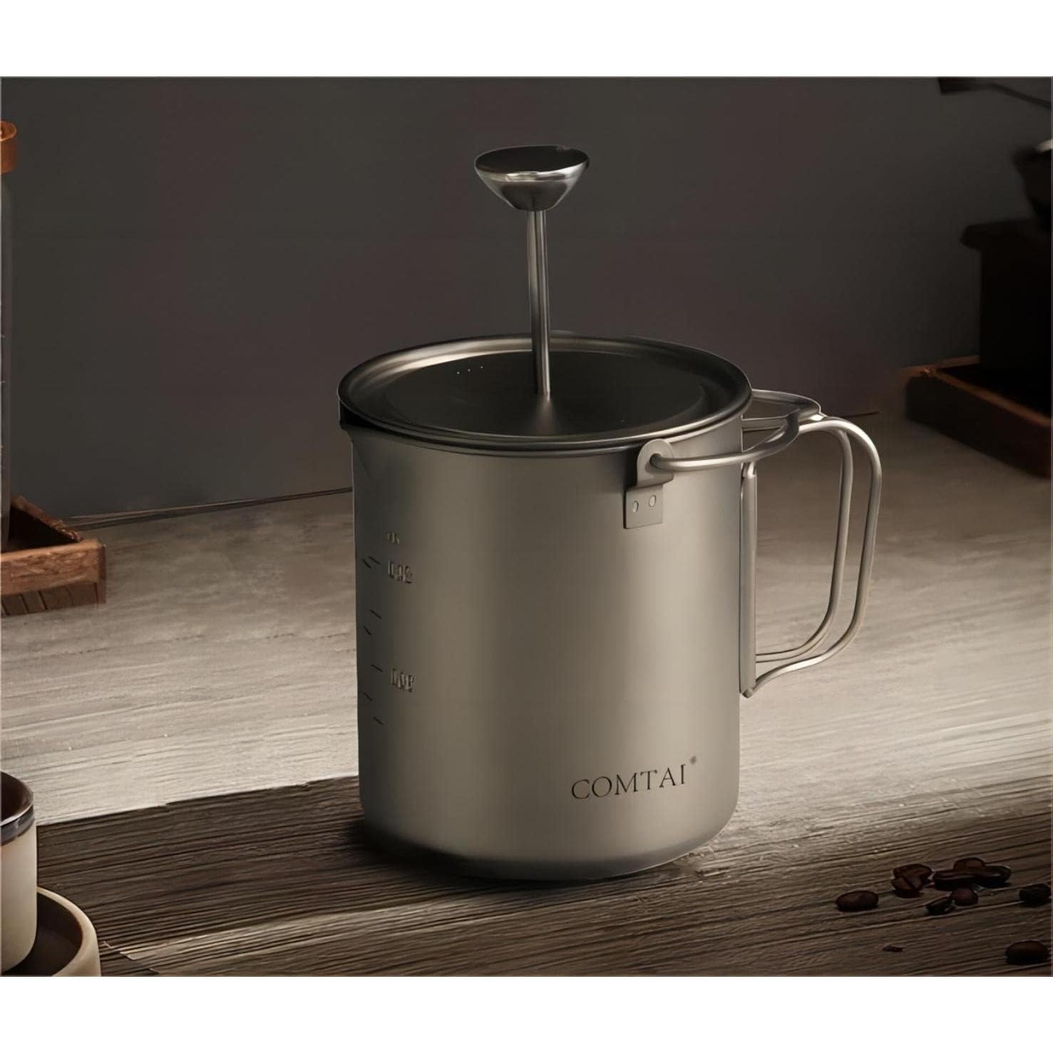 Cafetera Prensa Francesa Titanio COMTAI 750ml Camping