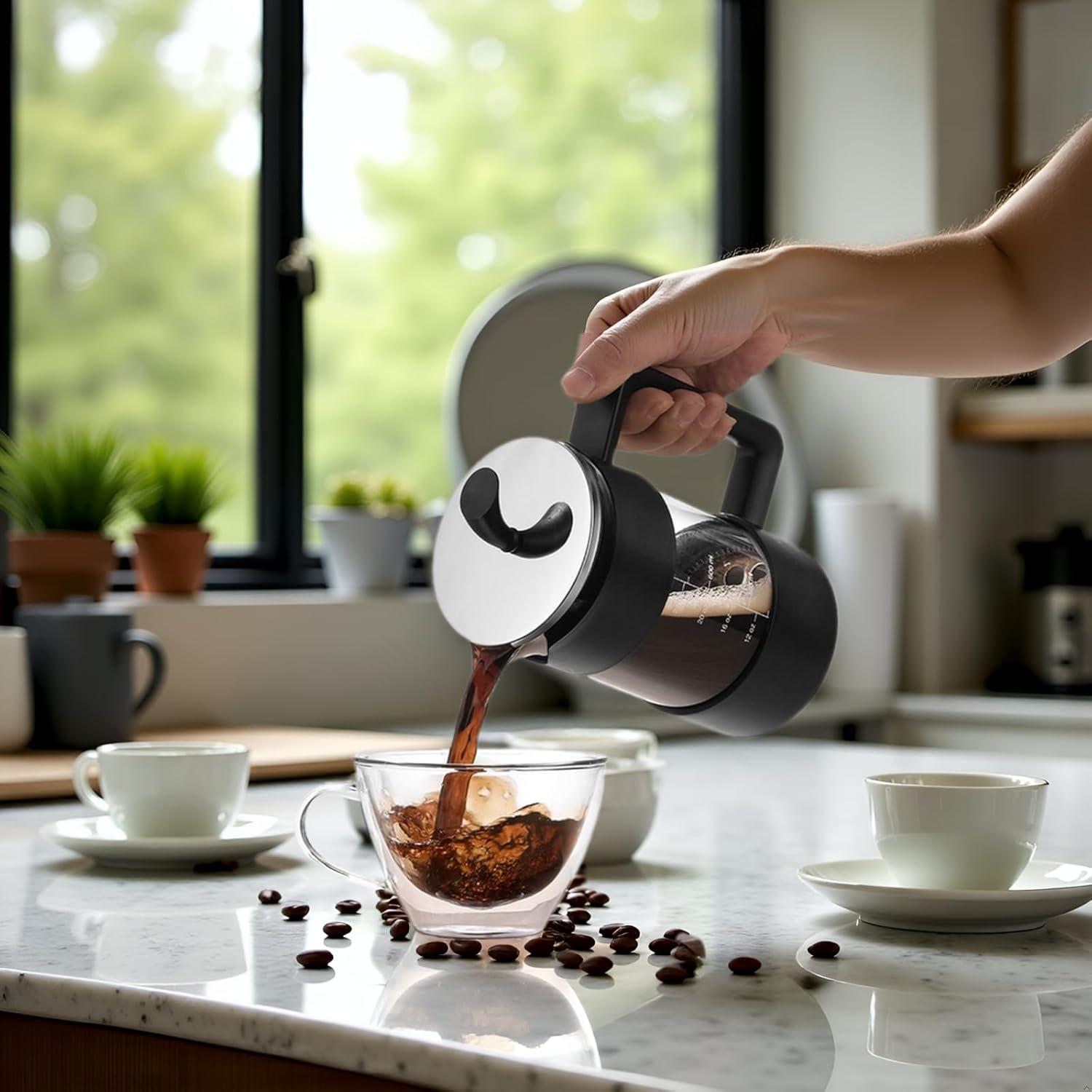 Prensa Francesa de Café Dayngear 1L Vidrio Borosilicato Aislante