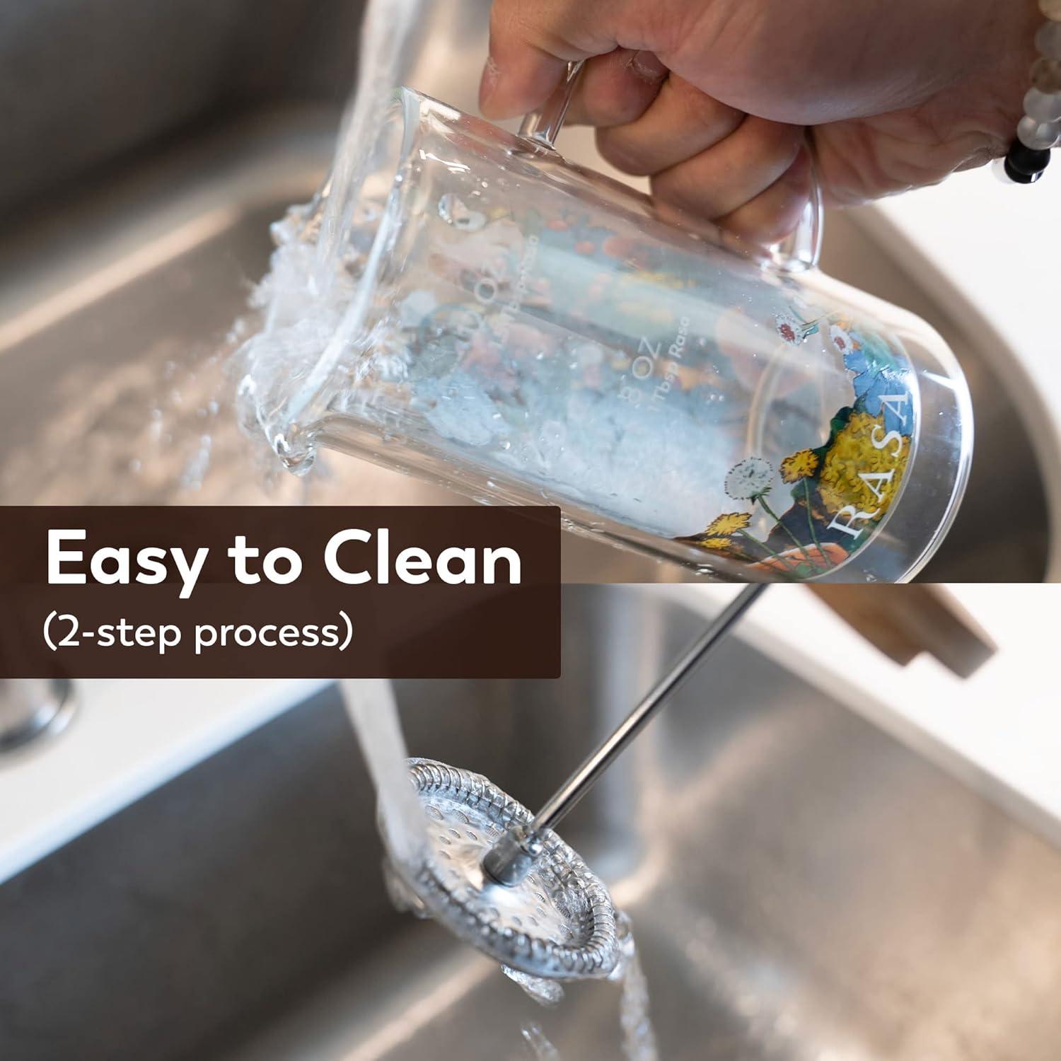 Cafetera French Press Rasa Koffee 350ml Vidrio Doble Pared