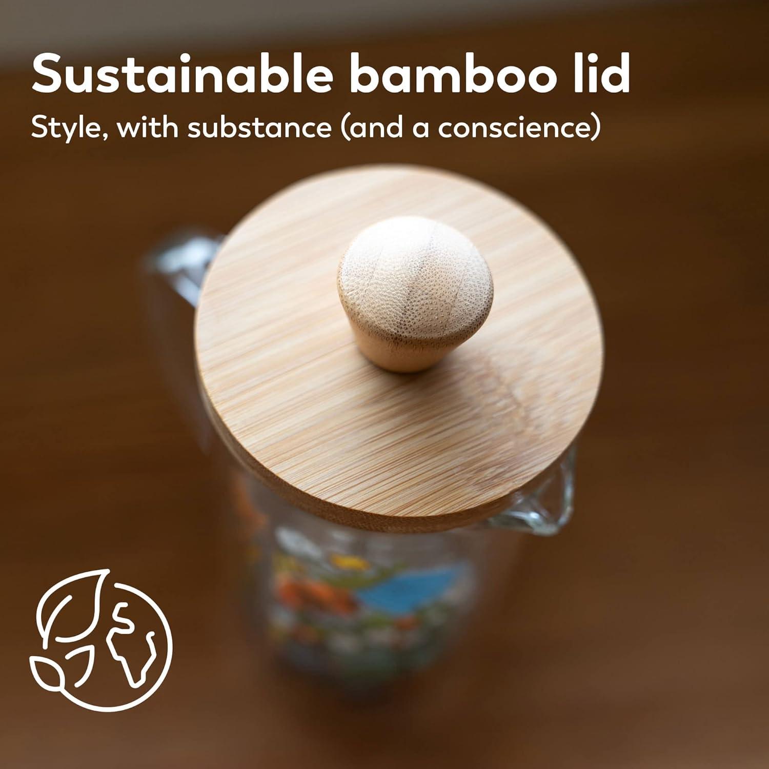 Cafetera French Press Rasa Koffee 350ml Vidrio Doble Pared