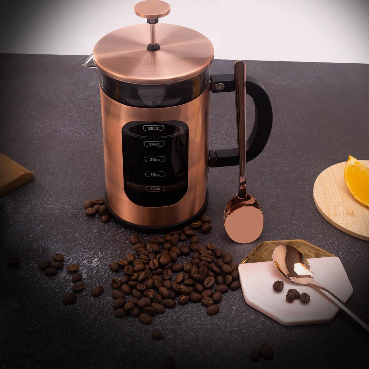 Cafetera Prensa Francesa 8 Tazas 1000ml Acero Inoxidable Adamita