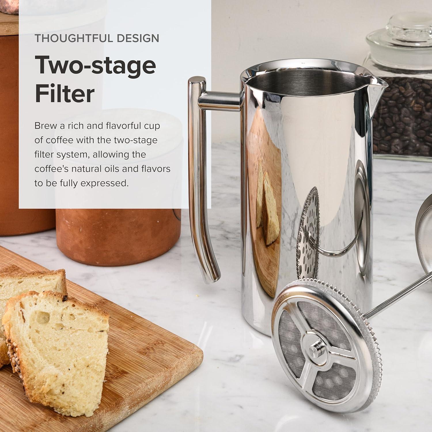 Cafetera Prensa Francesa Frieling Acero Inoxidable 0.68 L