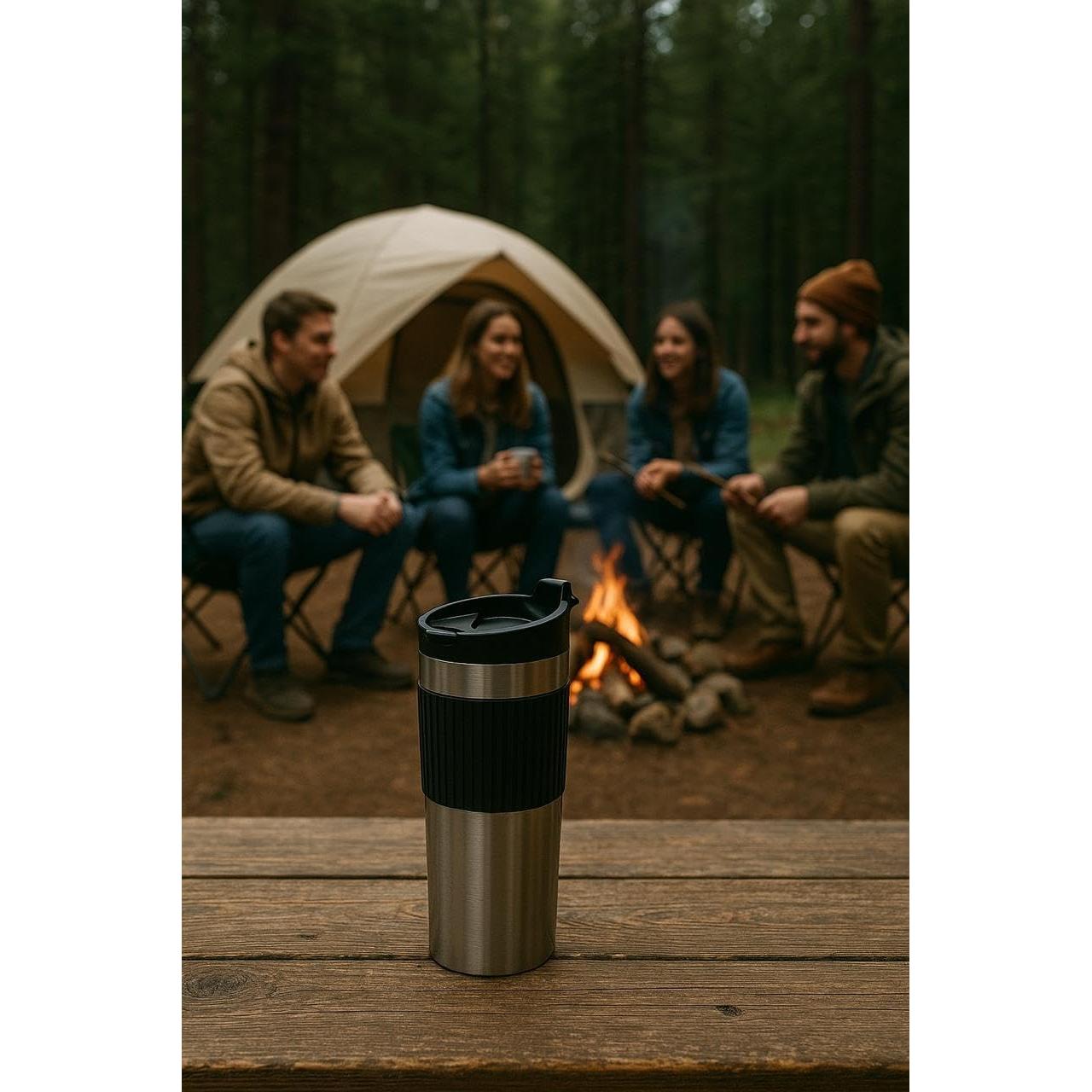 Cafetera Prensa Francesa Portátil Genérico 473ml Acero Inoxidable