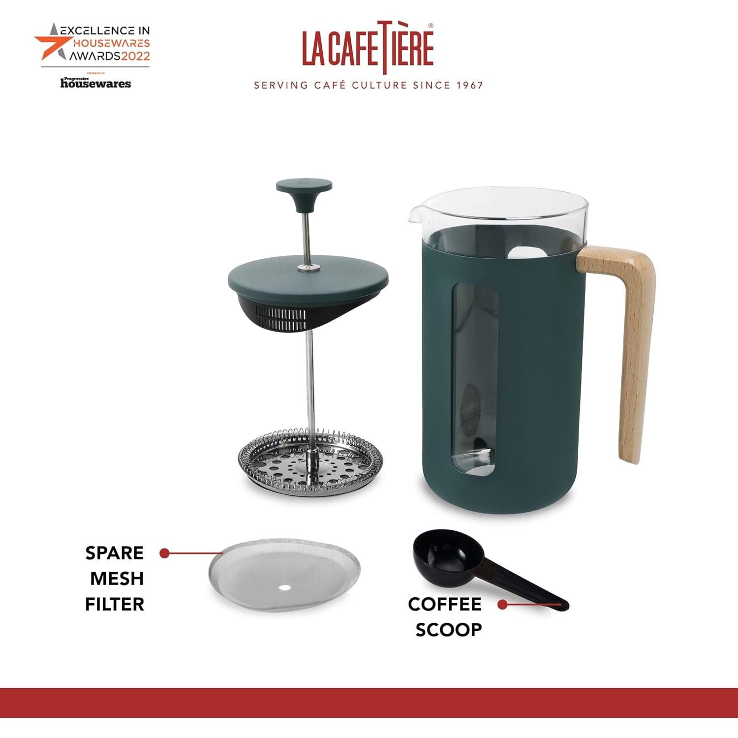 Cafetera Prensa Francesa La Cafetiere Pisa 3 Tazas Verde