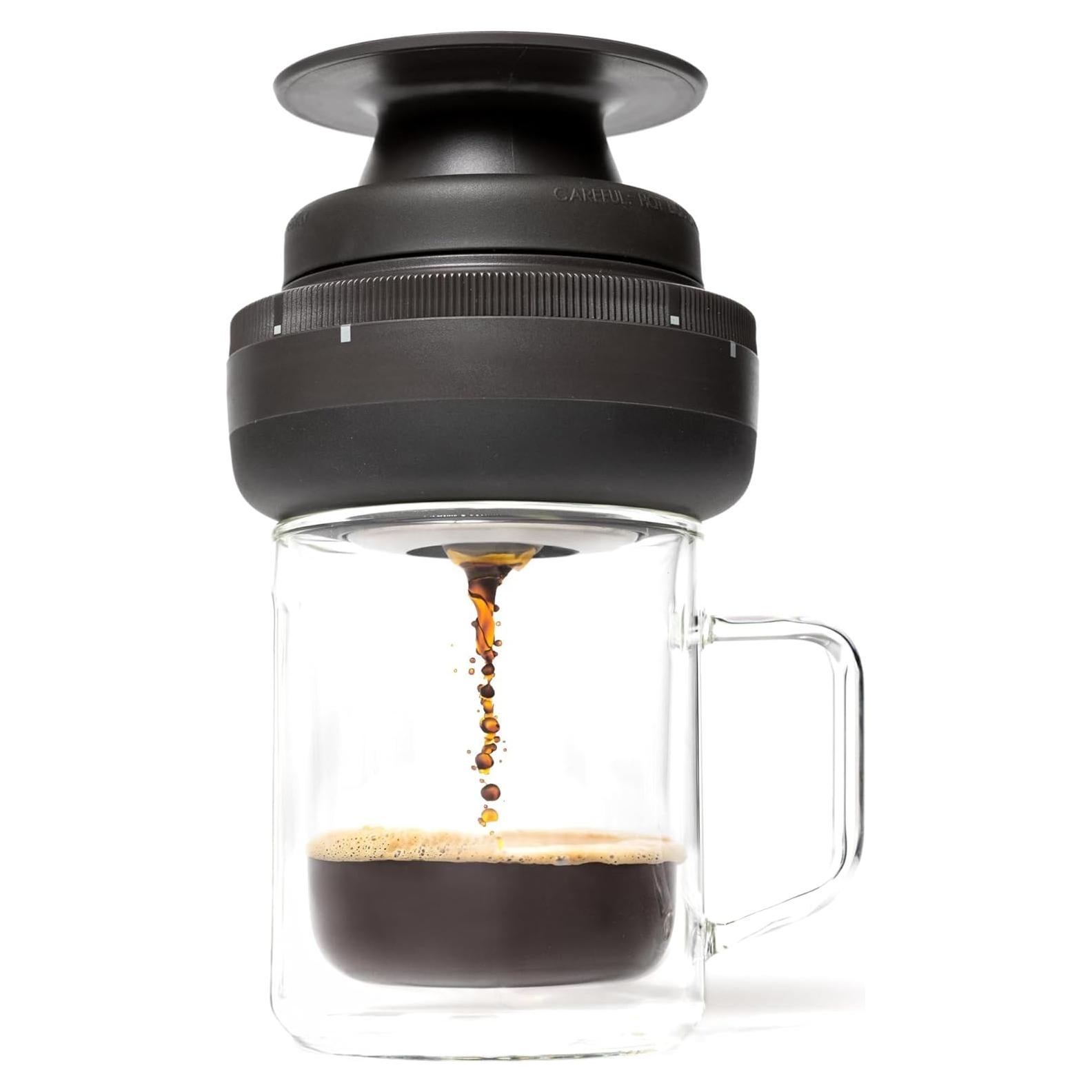 Prensa Francesa Portátil Corkcicle Café Palmpress 227 ml Negro