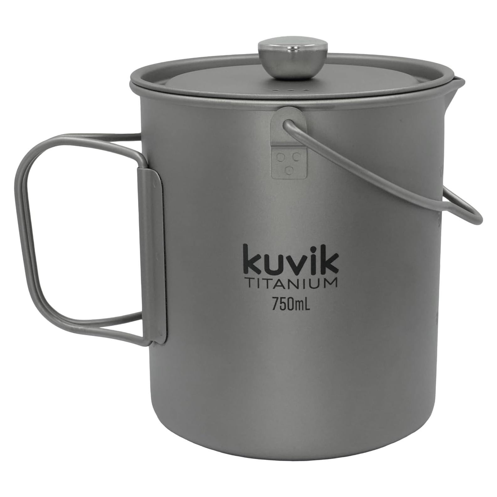 Prensa Francesa Kuvik de Titanio 750ml - Ultraligera para Camping