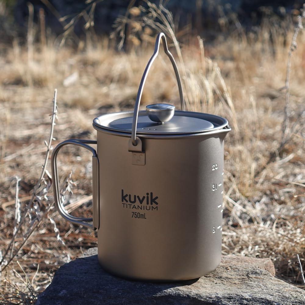 Prensa Francesa Kuvik de Titanio 750ml - Ultraligera para Camping