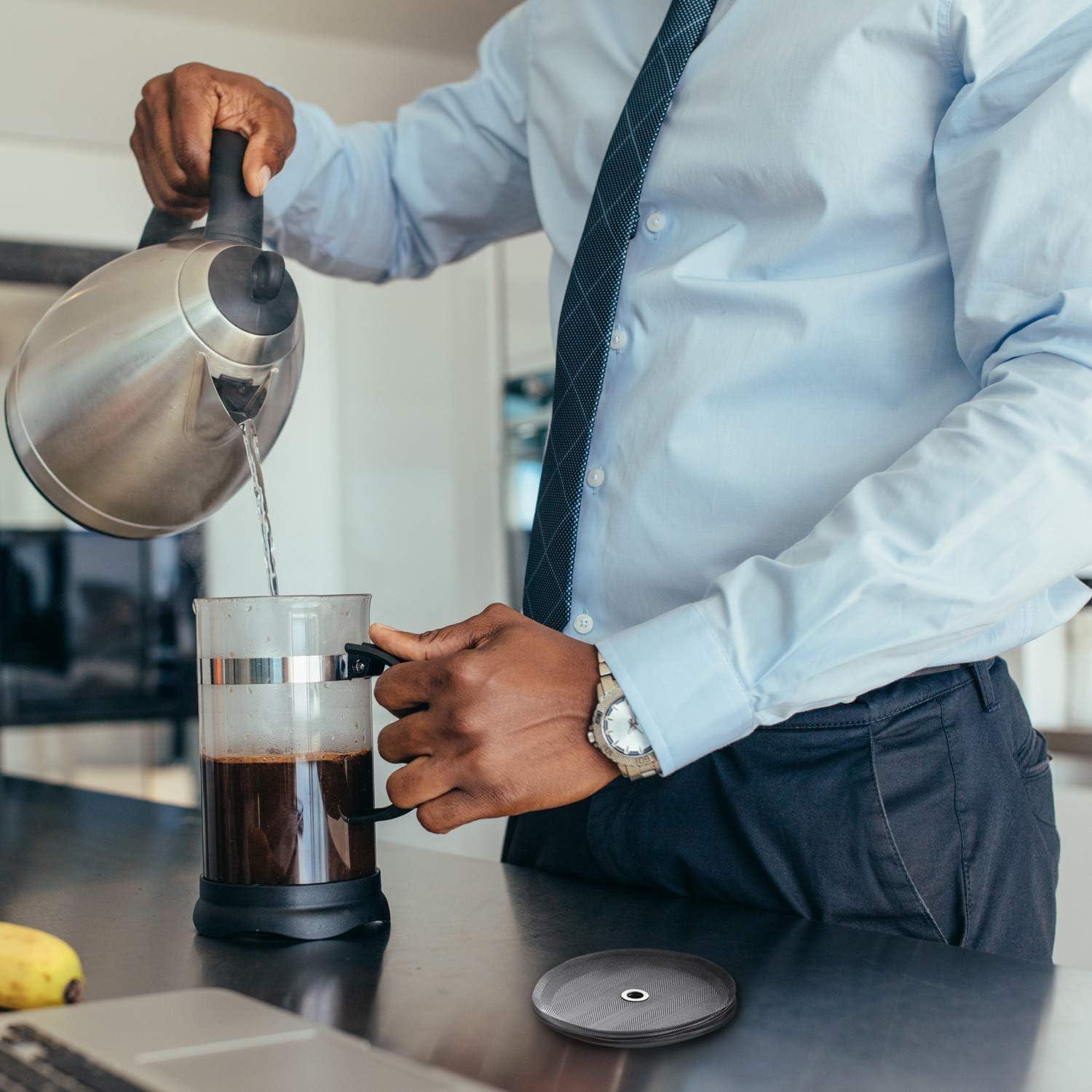 Filtros de Repuesto para Prensa Francesa Boao - 6 Piezas Acero Inoxidable 10.16 cm