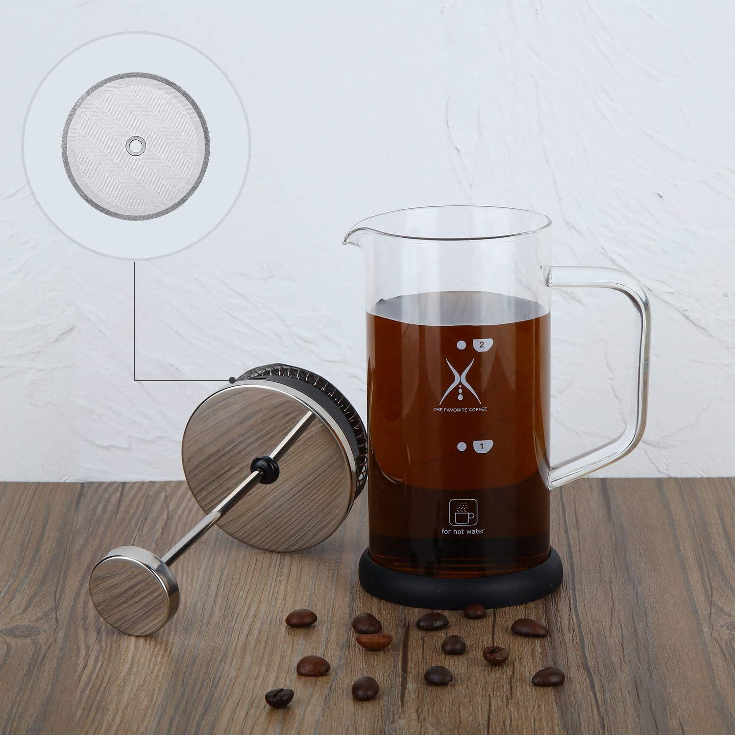 Filtros de Repuesto para Prensa Francesa Boao - 6 Piezas Acero Inoxidable 10.16 cm