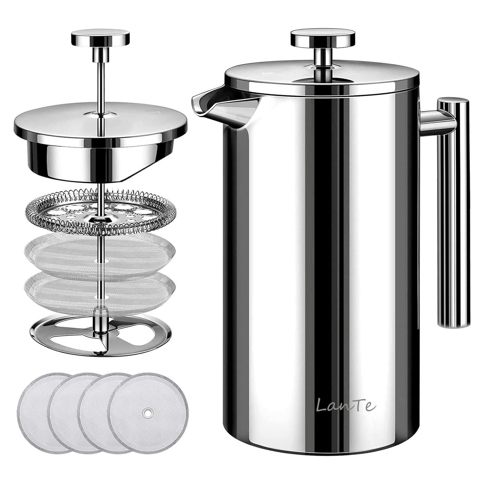 Cafetera Prensa Francesa LANTE FP-SS-01 1000ml Acero Inoxidable