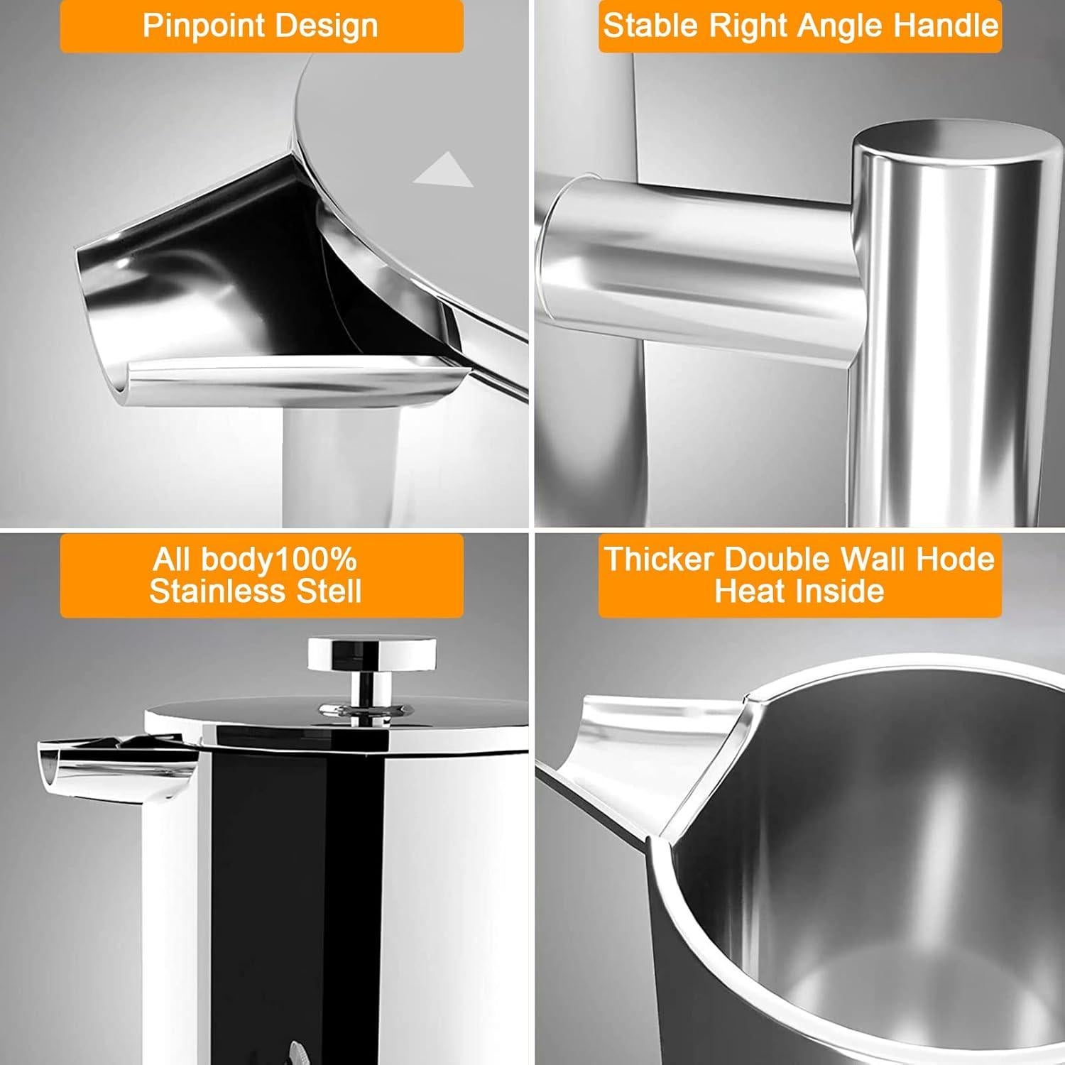 Cafetera Prensa Francesa LANTE FP-SS-01 1000ml Acero Inoxidable