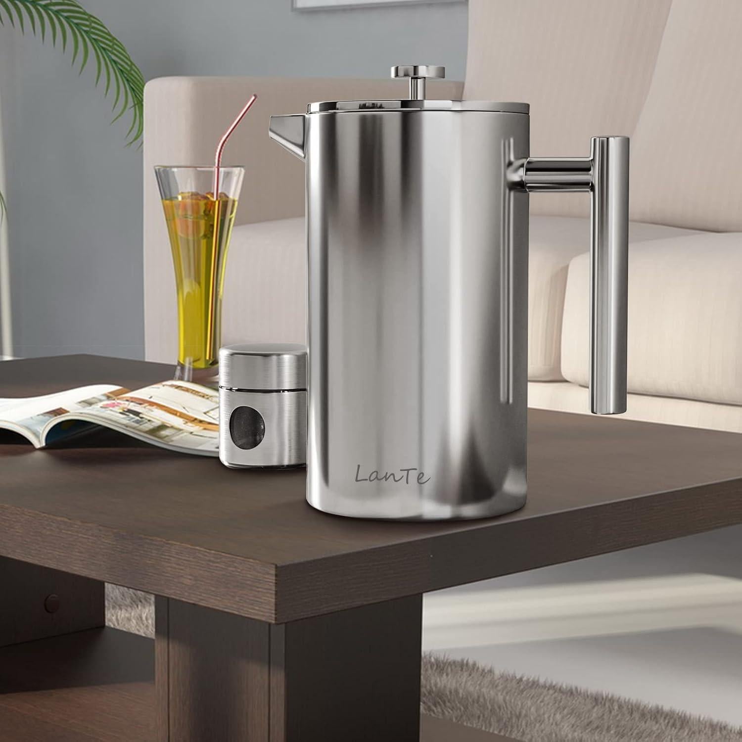 Cafetera Prensa Francesa LANTE FP-SS-01 1000ml Acero Inoxidable