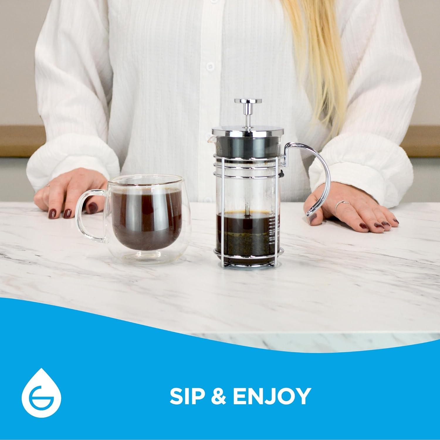 Prensa Francesa GROSCHE Madrid 1.0L Doble Filtro Vidrio