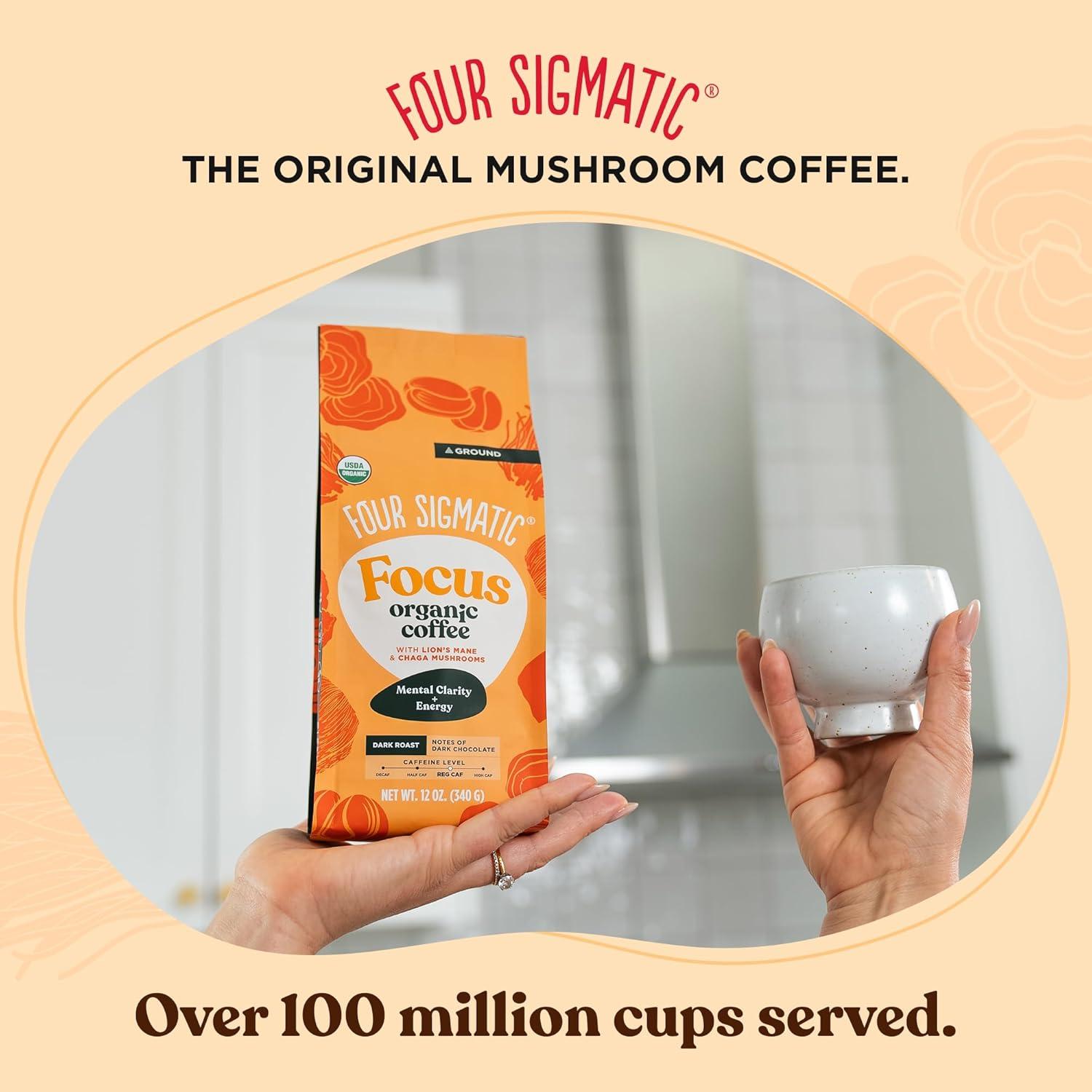 Café Molido Orgánico Four Sigmatic con Hongo Lion's Mane y Chaga 340g