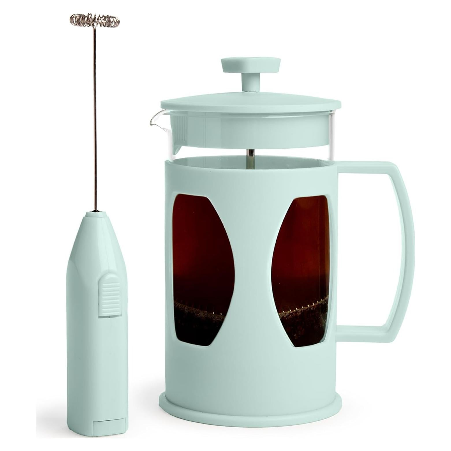 Conjunto de Prensa Francesa y Espumador Tasty Aqua 2 Piezas