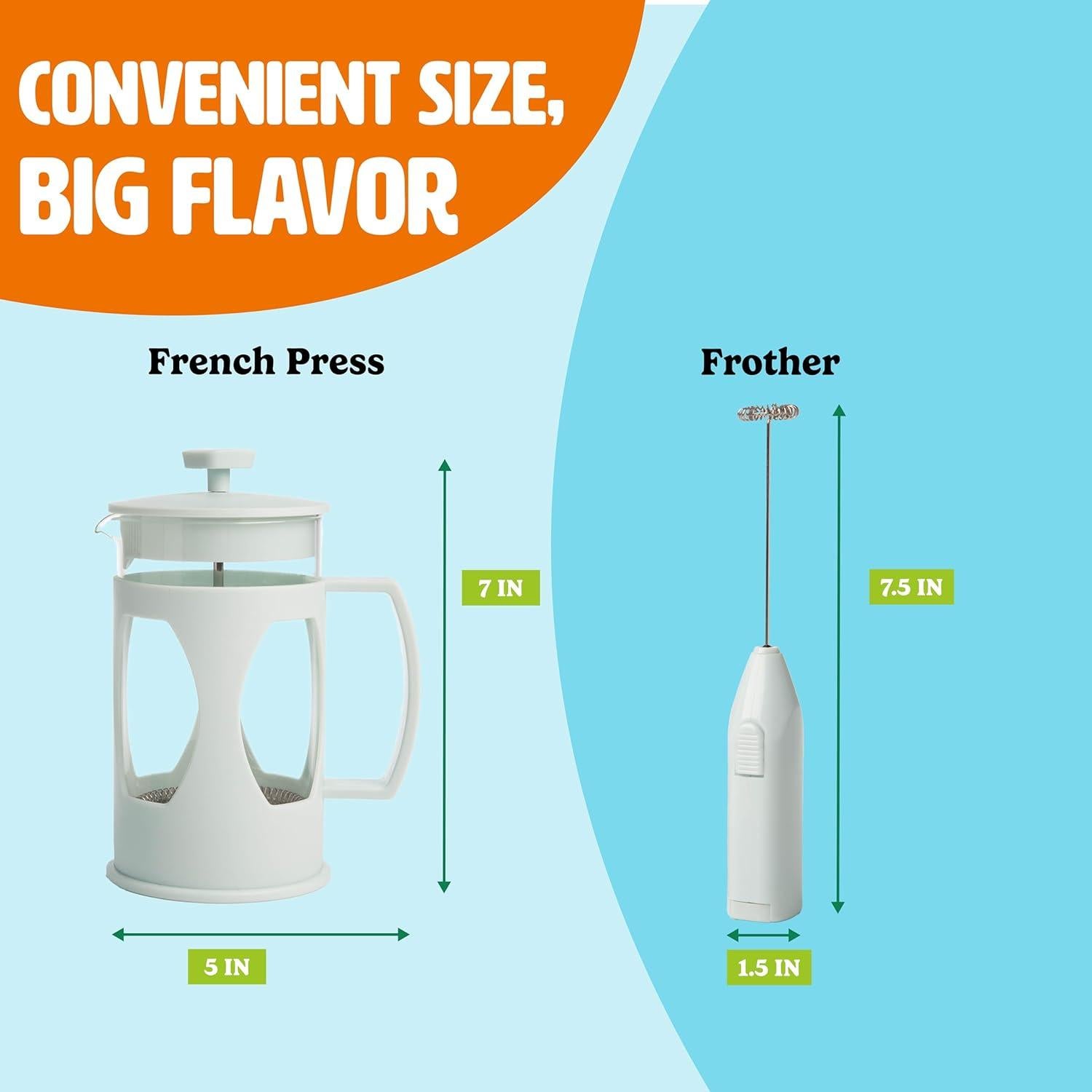 Conjunto de Prensa Francesa y Espumador Tasty Aqua 2 Piezas