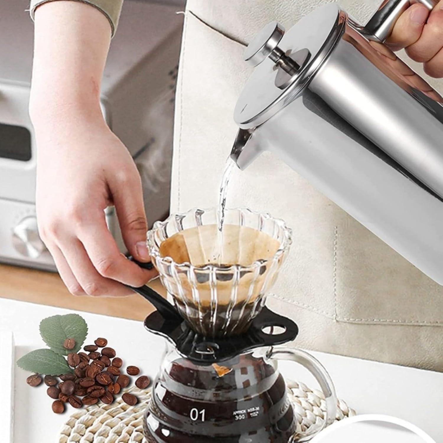 Prensa Francesa de Acero Inoxidable Dayngear 1L Camping