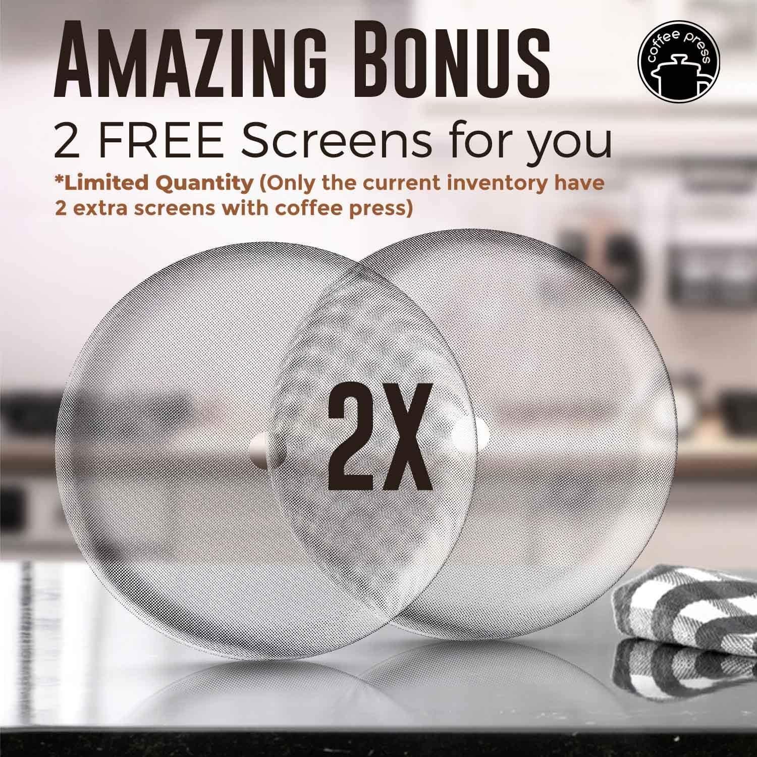 Cafetera Prensa Francesa SterlingPro 1L Acero Inoxidable Doble Pared