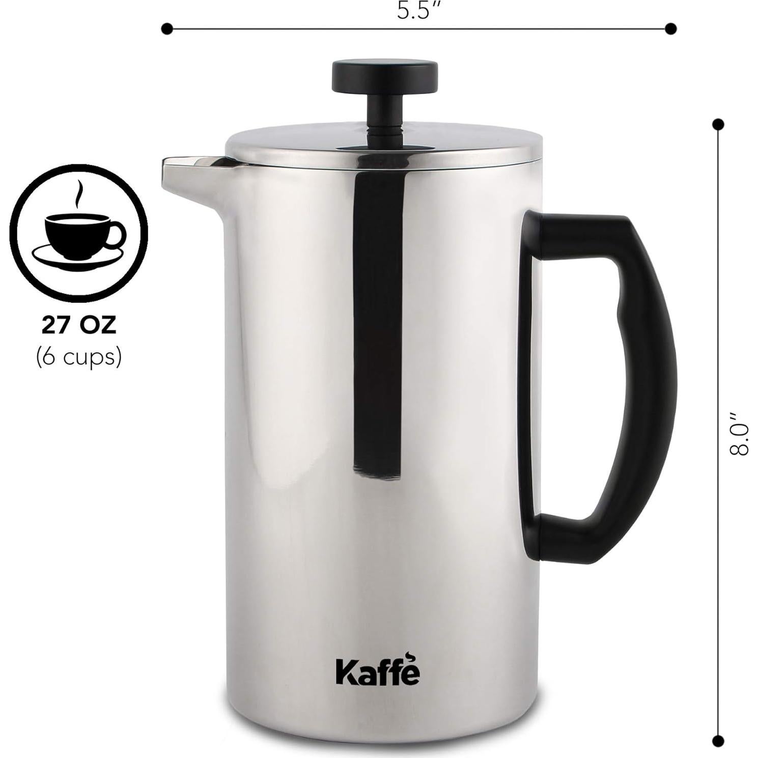 Prensa Francesa Kaffe Acero Inoxidable 0.8L Doble Pared