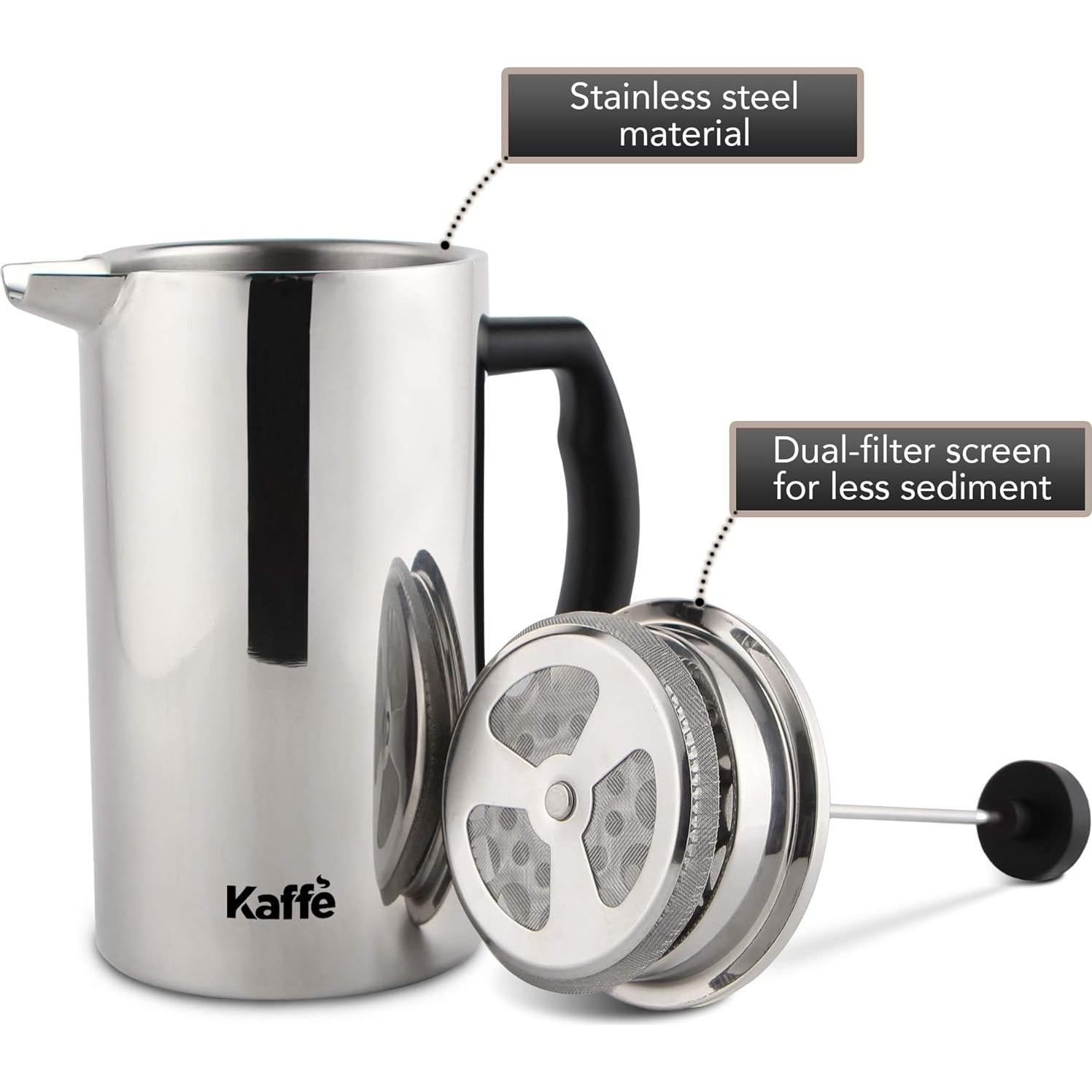 Prensa Francesa Kaffe Acero Inoxidable 0.8L Doble Pared