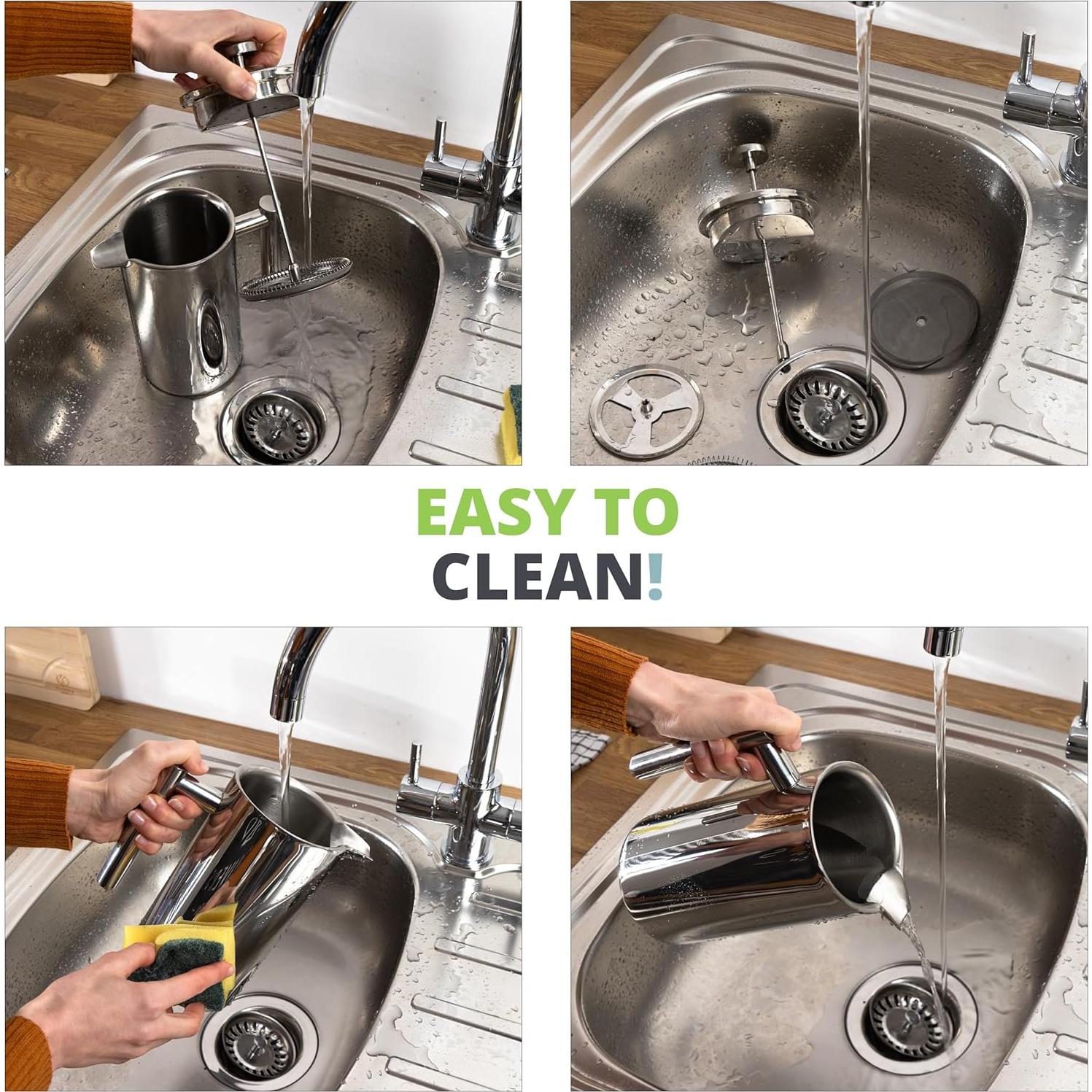 Cafetera Prensa Francesa Oliver's Kitchen 1L Acero Inoxidable