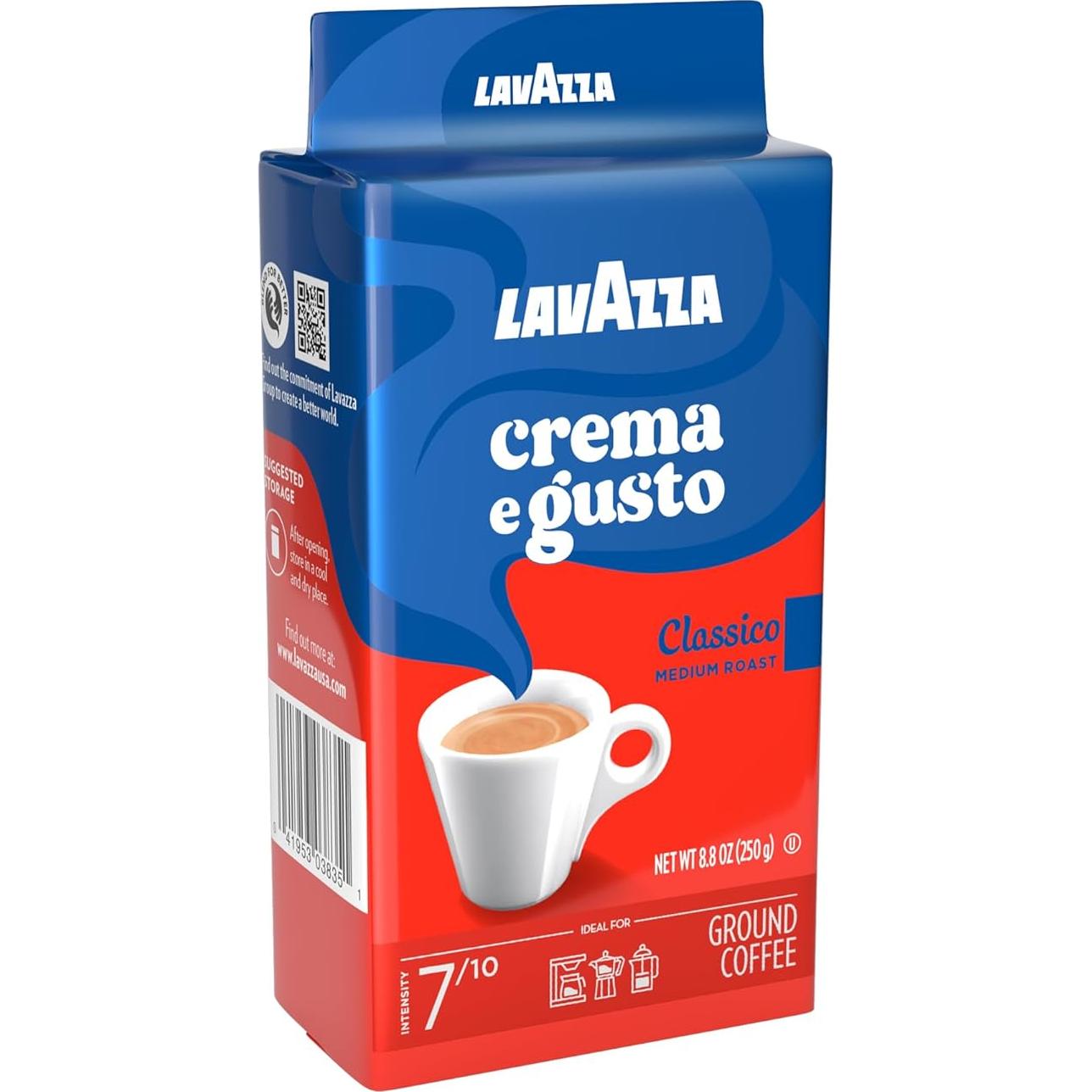 Café Molido Lavazza Crema e Gusto 248 g - Paquete de 4
