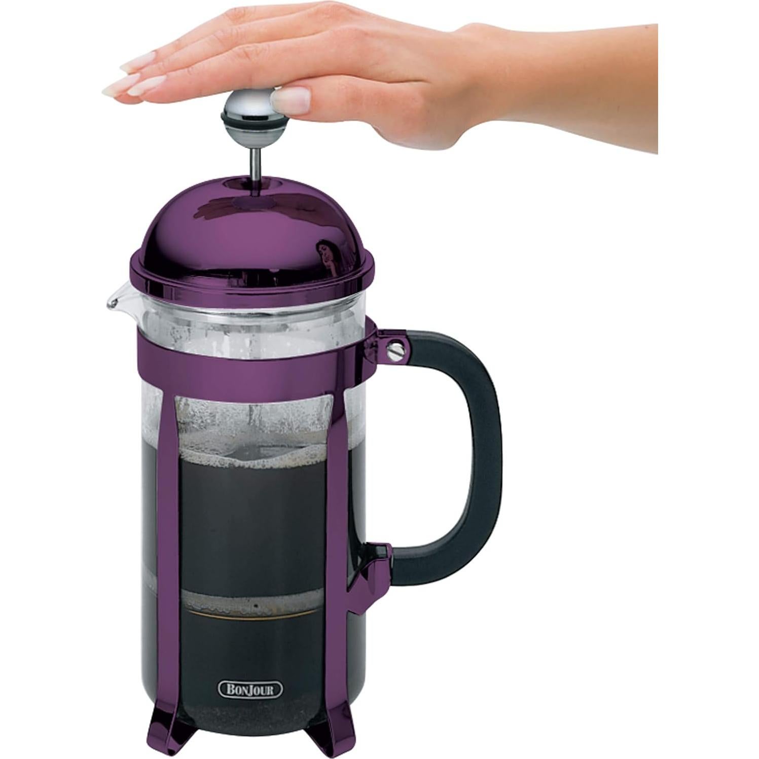 Cafetera Prensa Francesa BonJour Maximus 8 Tazas Púrpura