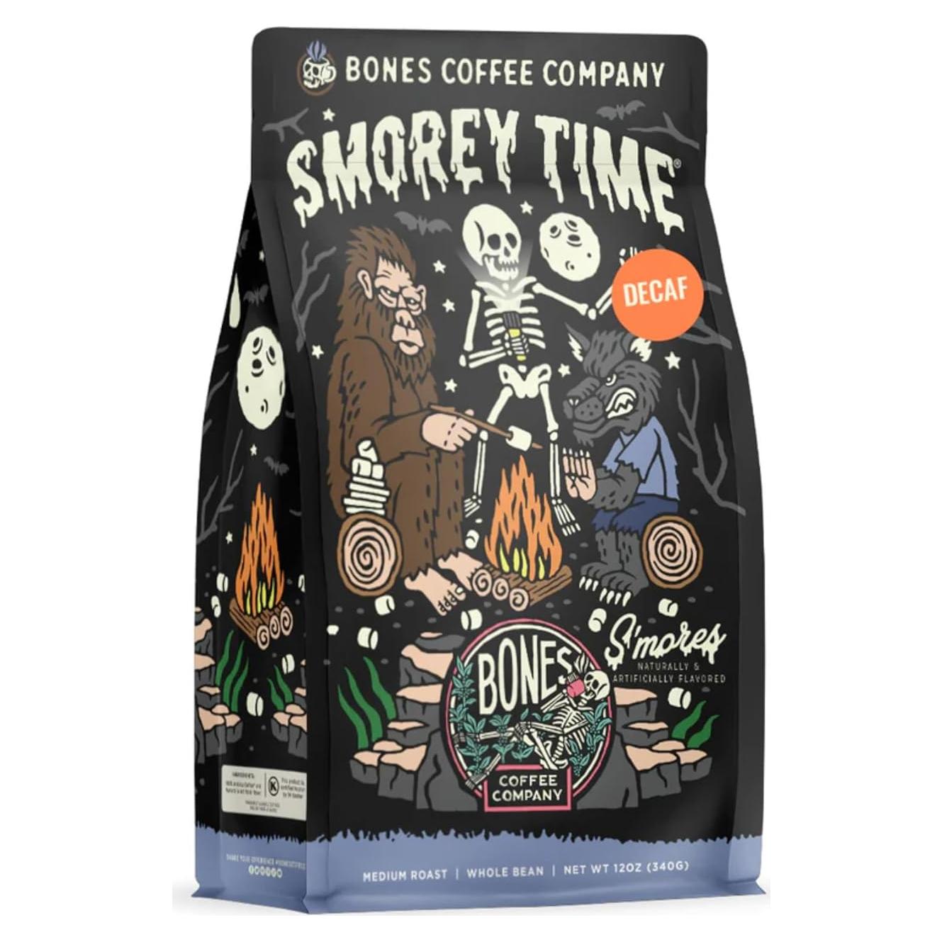 Café Descafeinado S'mores Bones Coffee 340g Grano Entero