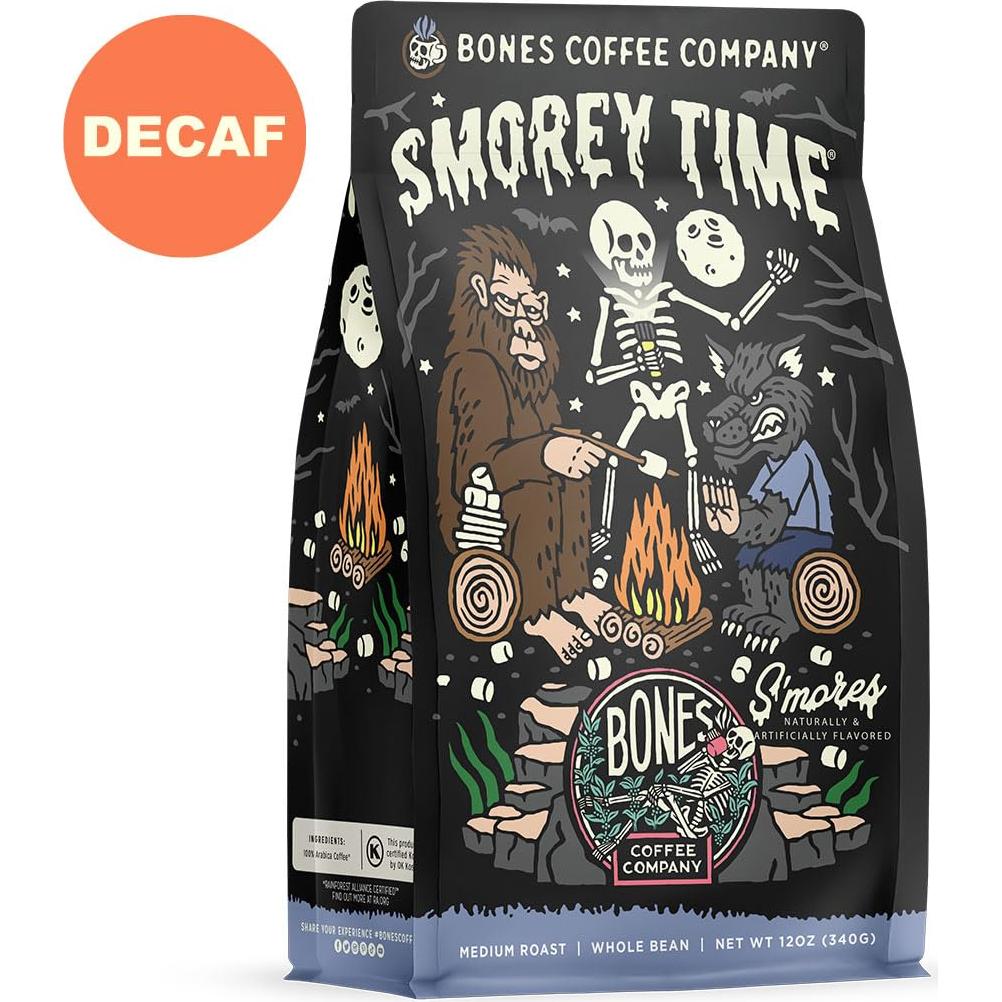 Café Descafeinado S'mores Bones Coffee 340g Grano Entero