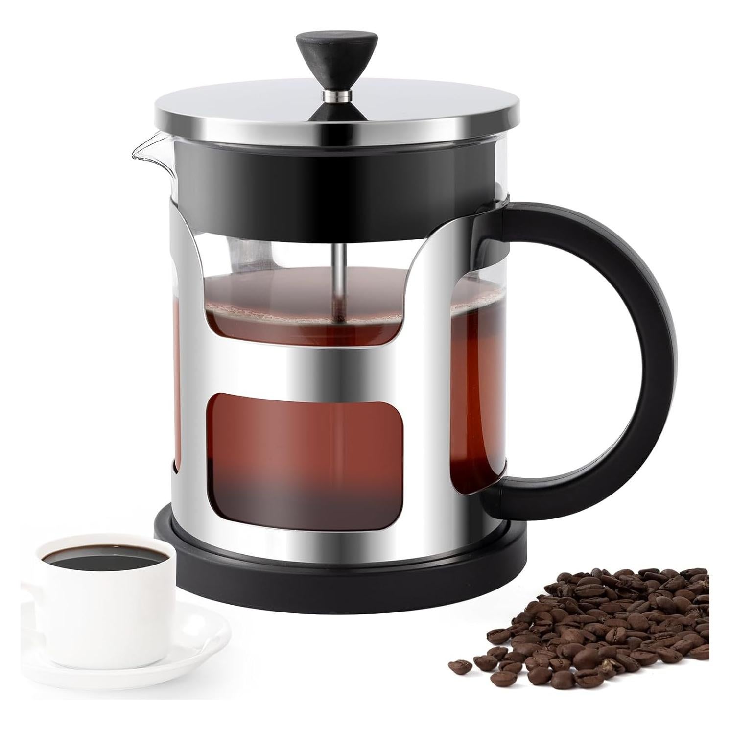 Cafetera Prensa Francesa COPOTEA 1L Vidrio Acero Inoxidable