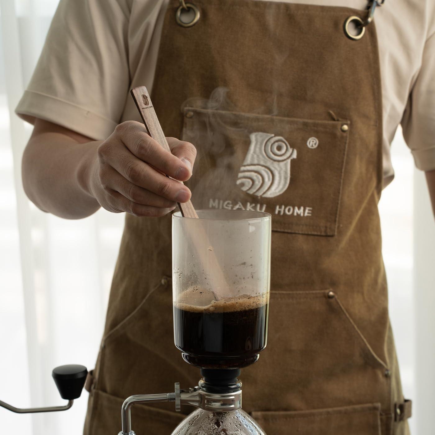 Paleta de Revolver de Madera Nogal Negro MIGAKU HOME 25.4 cm