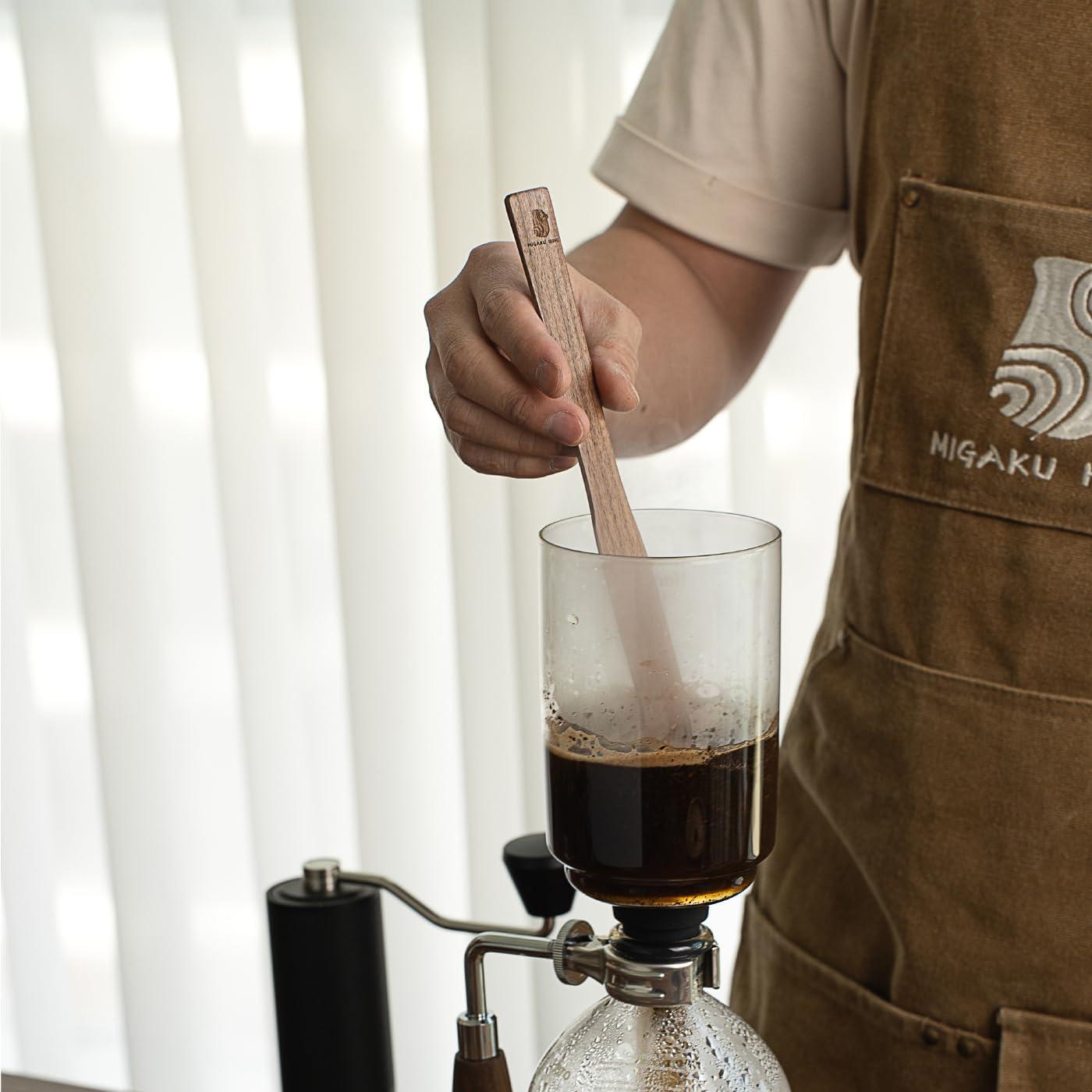 Paleta de Revolver de Madera Nogal Negro MIGAKU HOME 25.4 cm