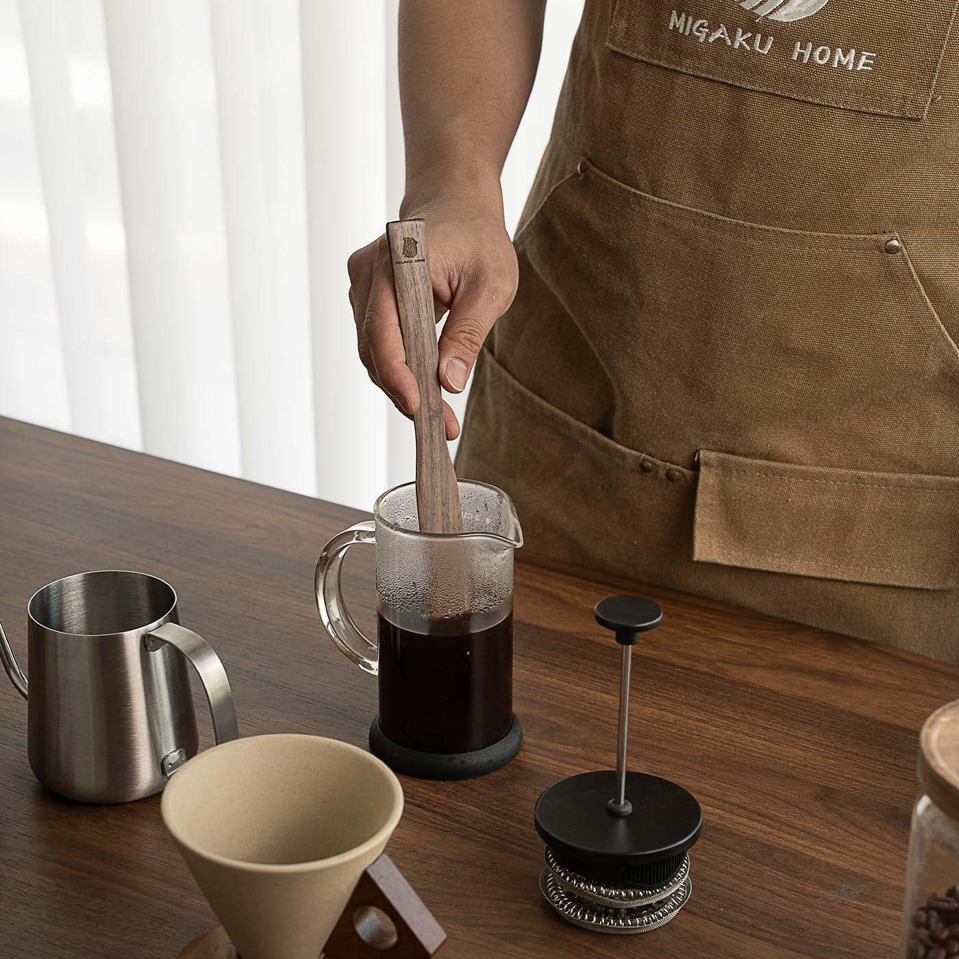 Paleta de Revolver de Madera Nogal Negro MIGAKU HOME 25.4 cm