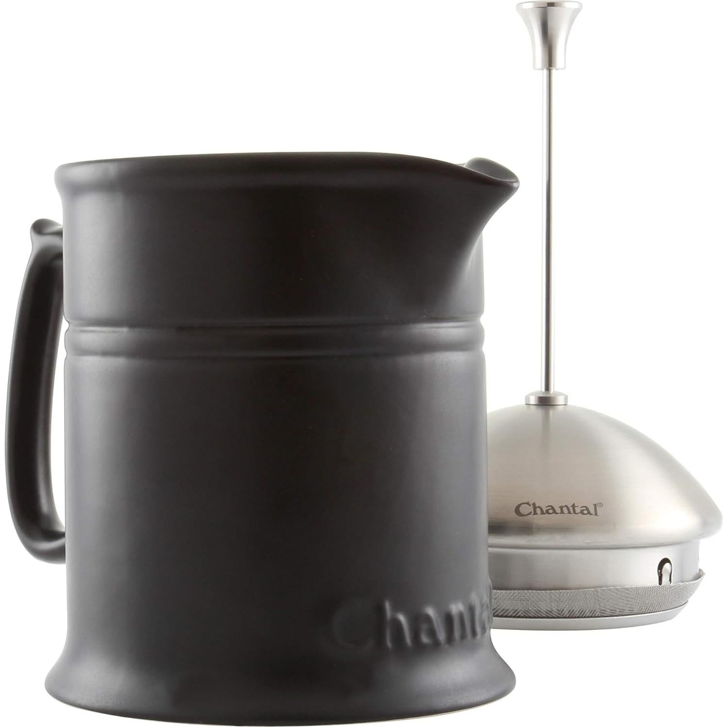 Prensa Francesa de Cerámica Chantal 0.47L Émbolo Acero Inoxidable